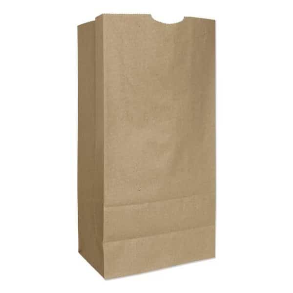 Grocery Paper Bags, 50 lb Capacity, No 16, 7.75" x 4.81" x 16", Kraft, PK500, 500PK