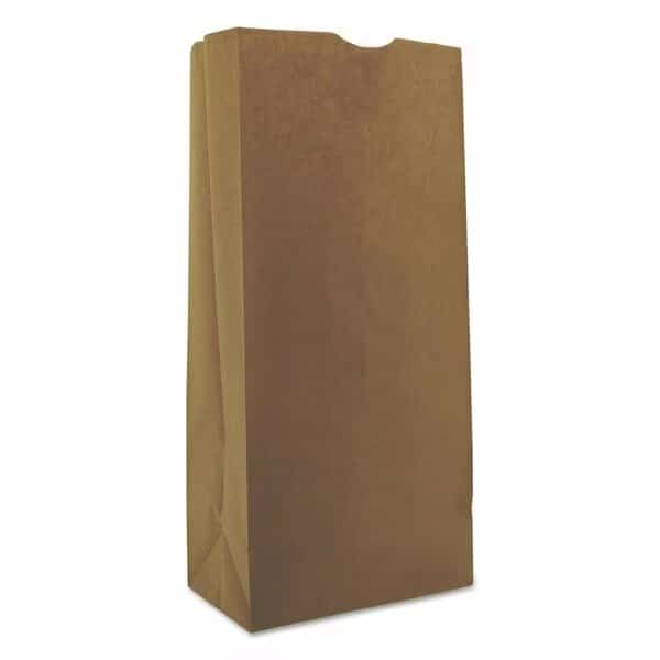 Paper Bags, 40 lbs Cap., No 25, 8.25"w x 5.25"d x 18"h, Kraft, PK500