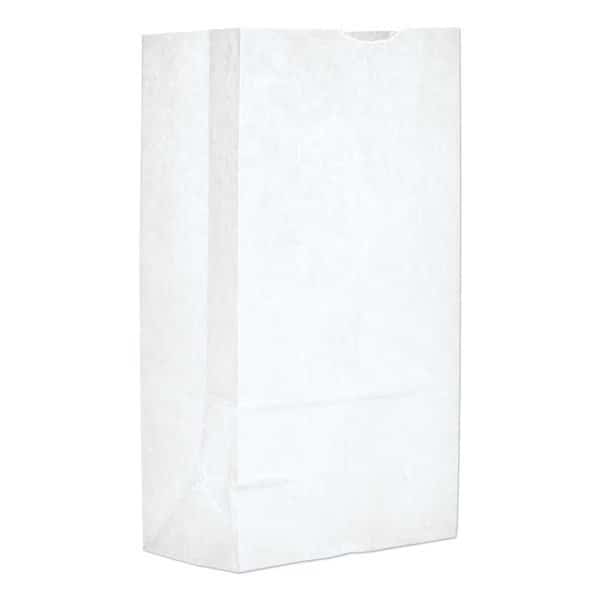 Paper Bags, 40 lbs Cap., No 12, 7.06"w x 4.5"d x 13.75"h, White, PK500