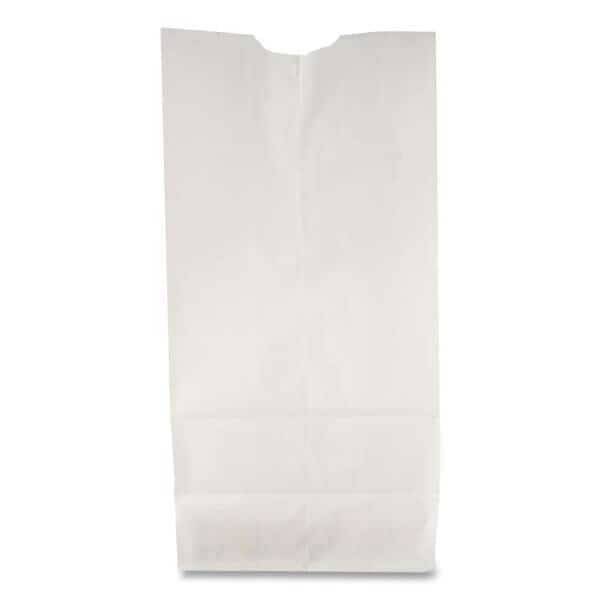 Paper Bags, 35 lbs Cap., No 6, 6"w x 3.63"d x 11.06"h, White, PK500