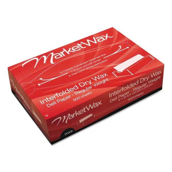 Interfolded Dry Wax Deli Paper, 8" x 10-3/4", White, PK6000