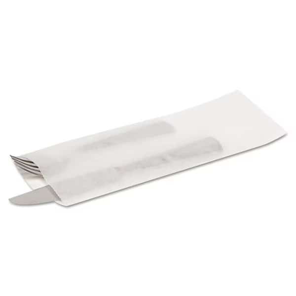 Silverware Bags, 2.25" x 10" x 10", Translucent White, PK2000