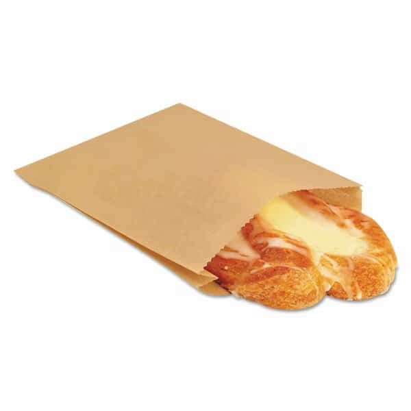 EcoCraft Grease-Resistant Sandwich Bags, 6.5" x 8", Natural, PK2000