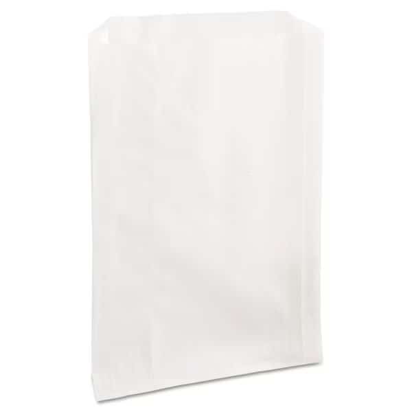Grease-Resistant Single-Serve Bags, 6.5" x 8", White, PK2000