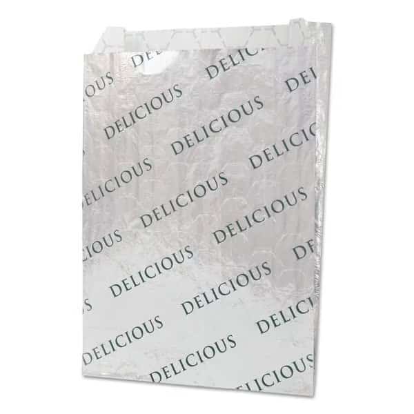 Foil/Paper/Honeycomb Insulated Bag, 2", 8" x 6", White, PK1000