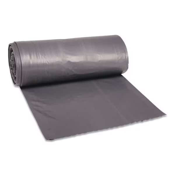 33 gal Trash Bags, 33 in x 39 in, Super Extra Heavy-Duty, 1.1 mil, Gray, 100 PK