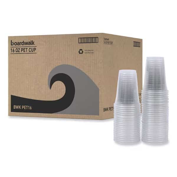 Clear Plastic Cold Cups, 16 oz, PK1000