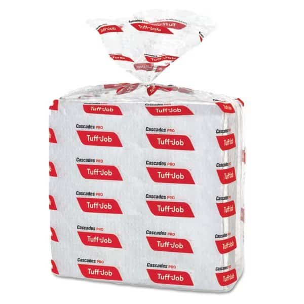 Tuff-Job Single Fold Paper Towels, 1 Ply, 1 Sheets, White, 18 PK