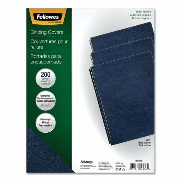 Expressions Presentation Covers for Binding Systems, Paper, Round Corners, 11.25 x 8.75, Navy, PK200