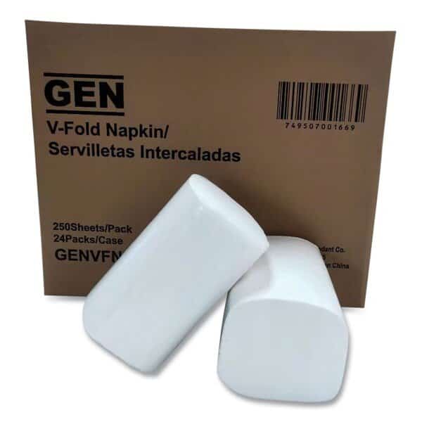 Premium V-Fold Pop-Up Dispenser Napkin, 6.5 x 8.3, White, PK6000
