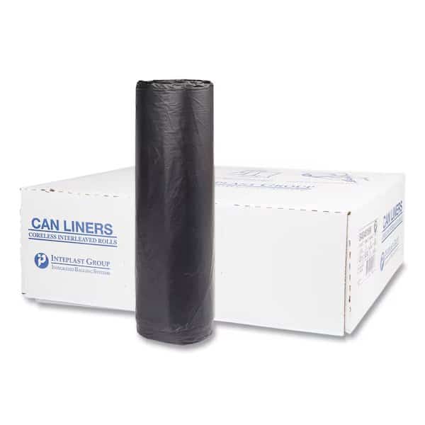 45 gal Trash Bags, 40 in x 48 in, Heavy-Duty, 16 microns, Black, 250 PK