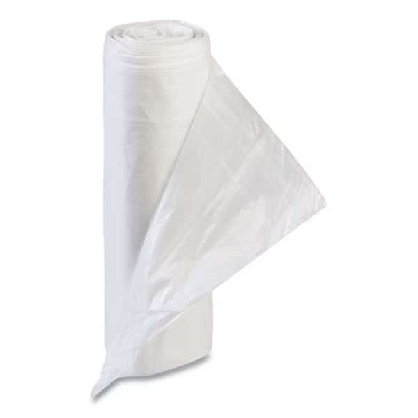 55 gal Trash Bags, 36 in x 58 in, Heavy-Duty, 13 microns, Clear, 200 PK