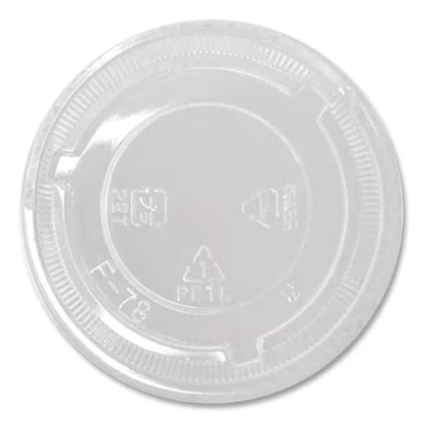 PET Lids, Fits 8 oz to 10 oz Cold Cups, No Hole Flat Lid, Clear, 1000PK