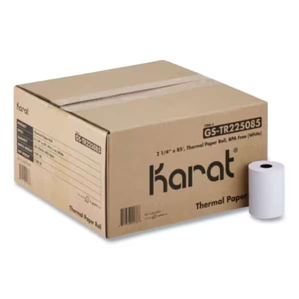 Thermal Paper Rolls, 2.25in. x 85 ft, White, 50PK