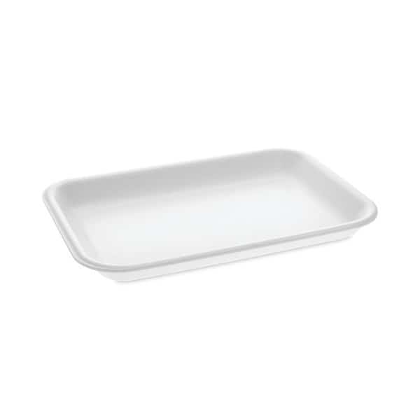 Supermarket Tray, No 2, 1-Compartment, 5.13 x 5.13 x 2.5, White, PK500
