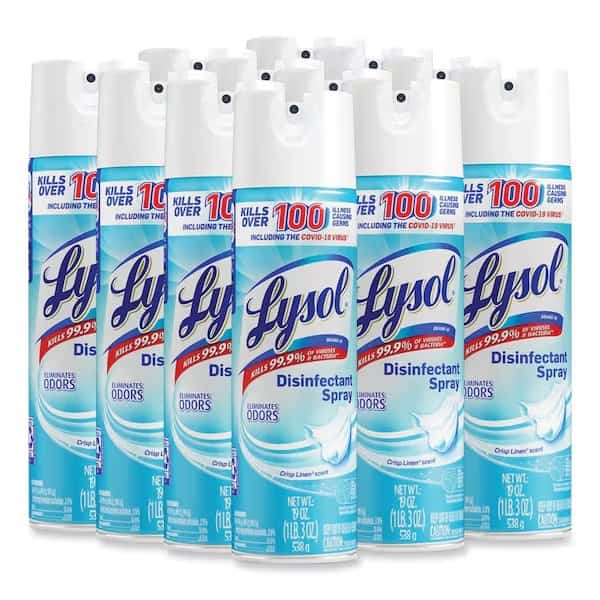 Cleaners & Detergents, Aerosol Spray, Crisp Linen, 12 PK
