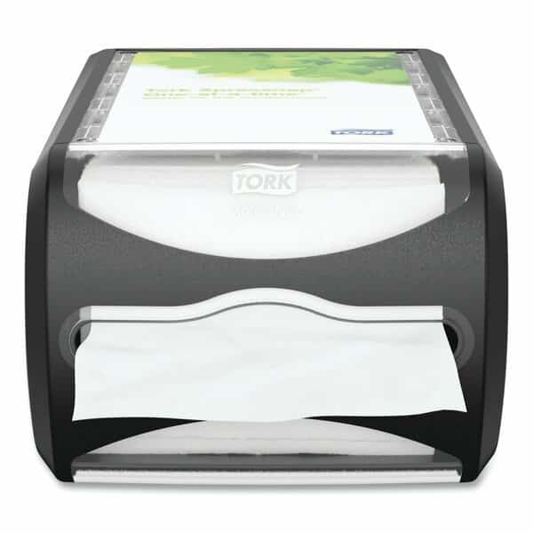 Tork Xpressnap Counter Napkin Dispenser Black N4, Signature Range, 5.7 x 7.5 x 12.1