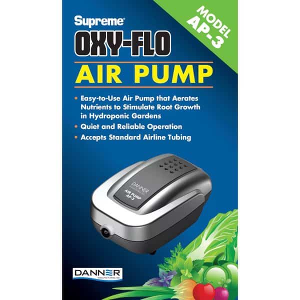 AP-3 air pump, Quiet, Use Standard Airline Tubing, For Fish and Hydro