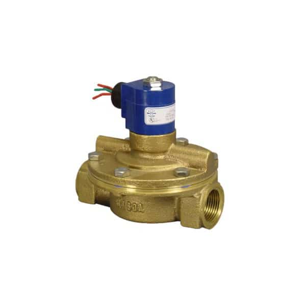 1 1/4" NPT, 2-Way Brass Solenoid Valve, Closed, Buna, 24vDC, Voltage: 24VDC, Gc Valves, Mfr#: S211GF16N4GJ5