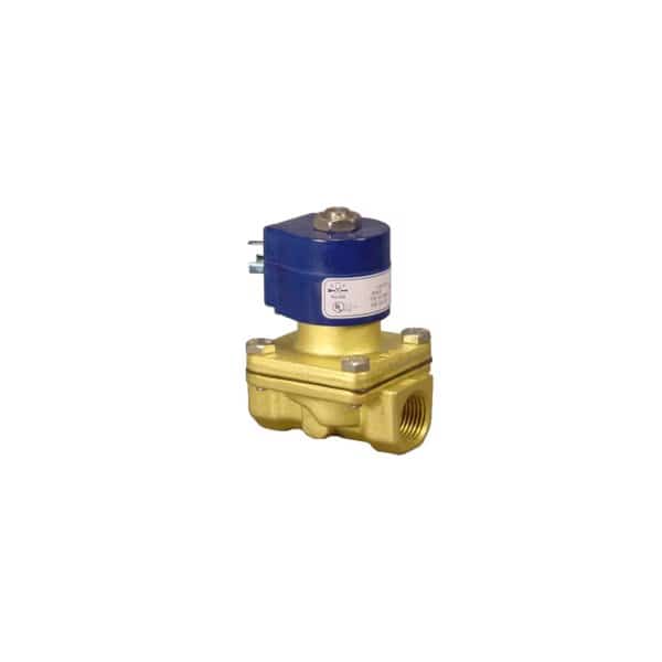 Solenoid Valve, 2-Way, 3/4 in Pipe Size, 120V/60V, 110V/50V, Diaphragm, Pilot Operated, Brass