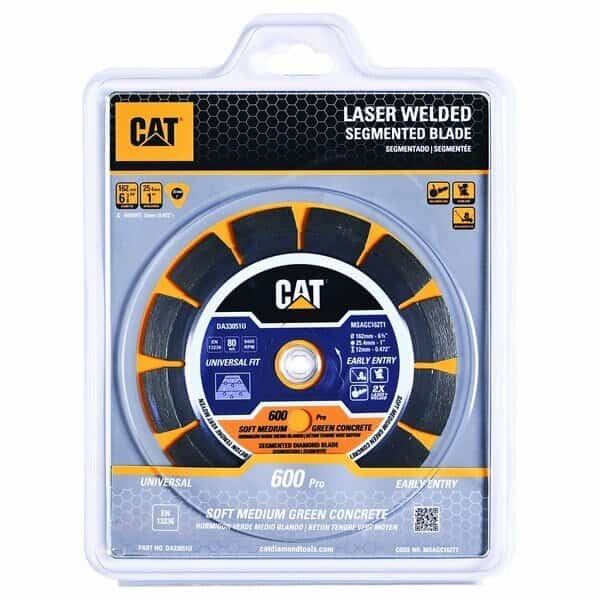 600 Pro Early Entry Soft Aggregate Silent Green Concrete Diamond Blade 6 3/8-In - 162mm Orange