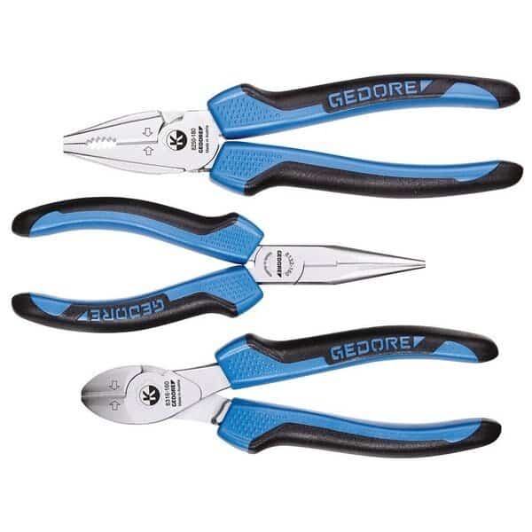 Pliers Set, 3 pcs., Overall Length: 160mm, 180mm, 160mm