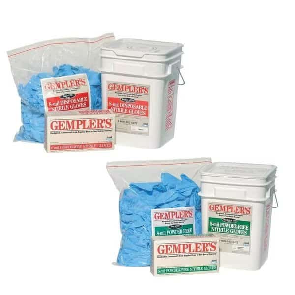 Disposable Gloves, 8 mil Palm, Nitrile, 2XL, 250 PK, Blue