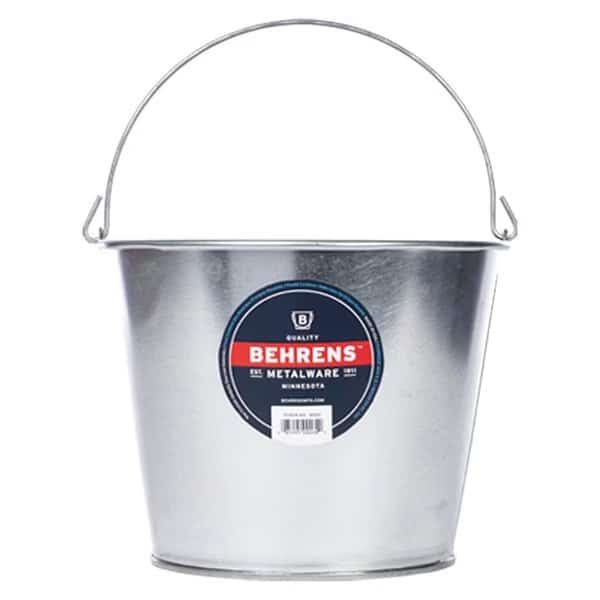5 Quart Steel Pail, Galvanized Steel