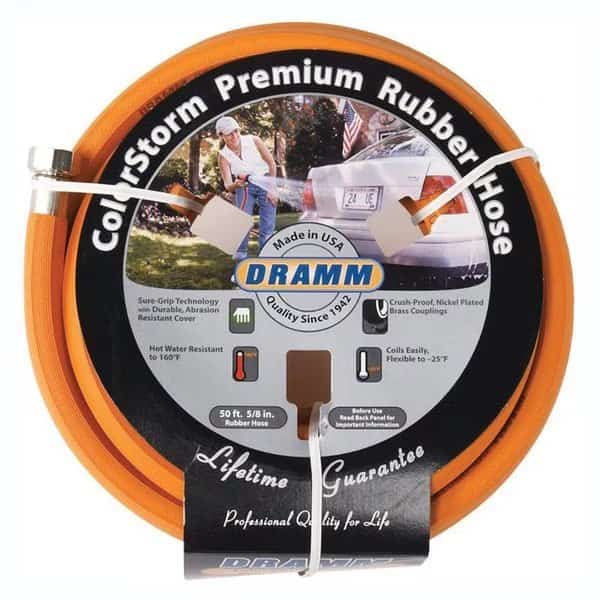 ColorStorm Orange Reinforced Water Hose, 50'L x 5/8 dia.