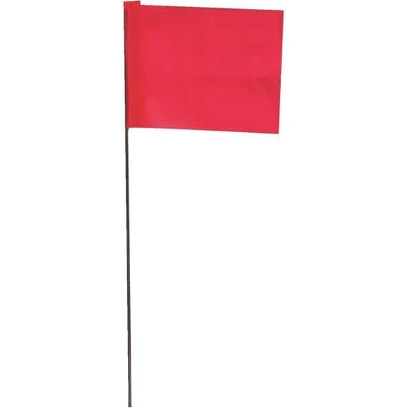 Blackburn High-Vis Vinyl Marking Flag with15"-21" Wire Staff, PK100