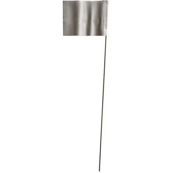 Marking Flag, Silver, Blank, Vinyl, Pk100