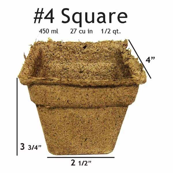 No 4 Square CowPots 450mL/cell, PK180
