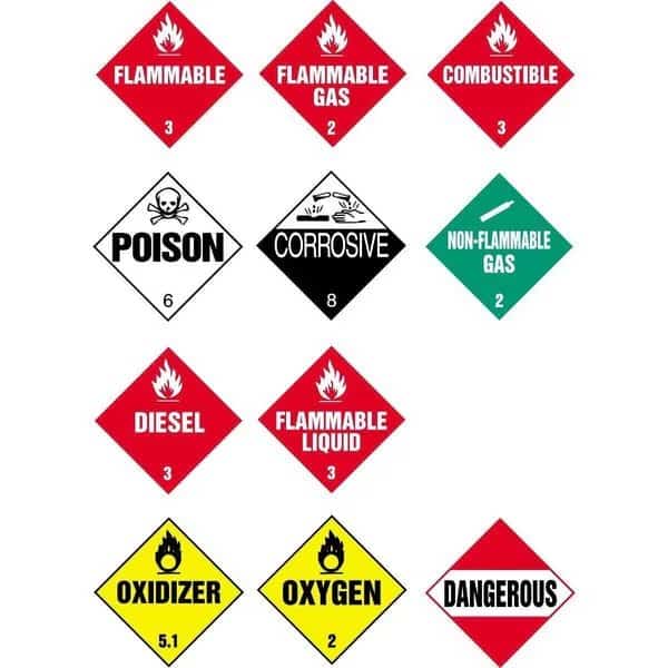 Vinyl DOT Placard