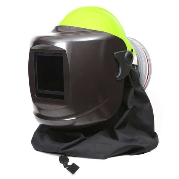 PF60ESM+ Hard Hat Hi Viz Yellow, Black Neck Cape, HE/HF/HC Filter
