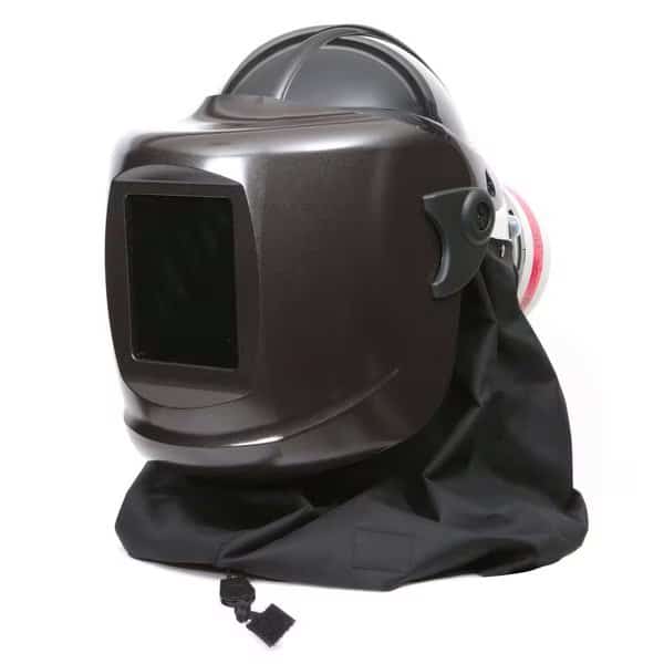 PF60ESM+ Hard Hat Black, Black Neck Cape, HE Filter