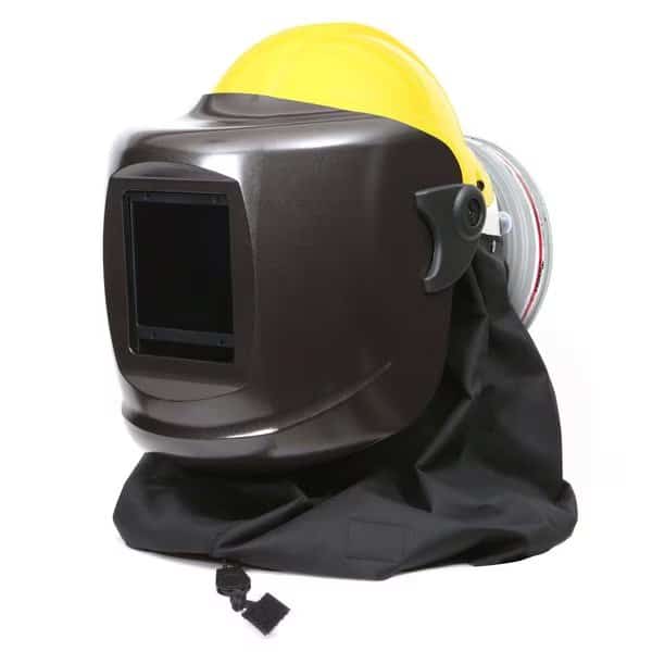 PF60ESM+ Hard Hat Yellow, Black Neck Cape, HE/HF/HC Filter