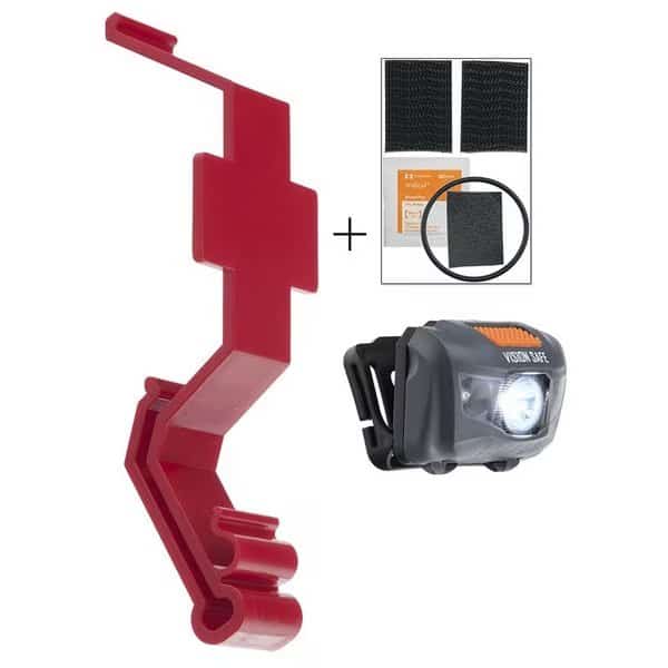 Complete Headlamp Kit with Red Goggle Guard Clip & HL3W Light