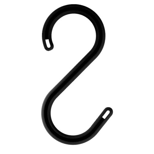 S-Hook, Black, 9"