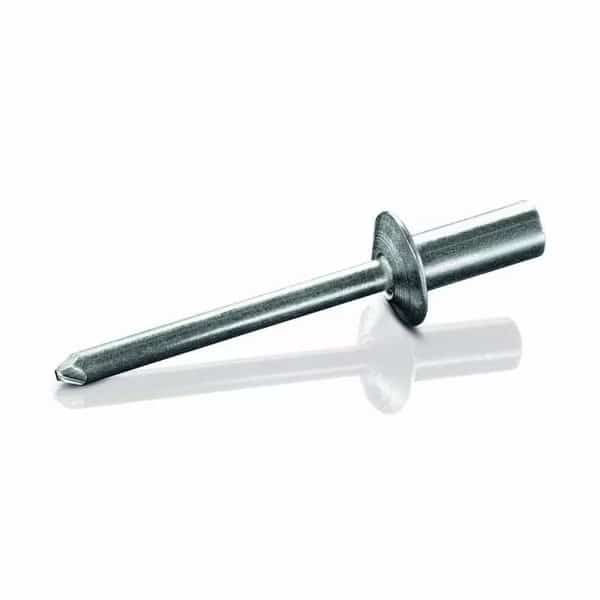 Blind Rivet, Dome Head, 1/8 in Dia., Aluminum Body, 1000 PK