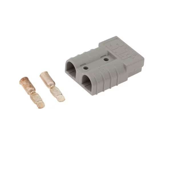 CHARGER PLUG - 50A GRAY, 6GA CONTACTS