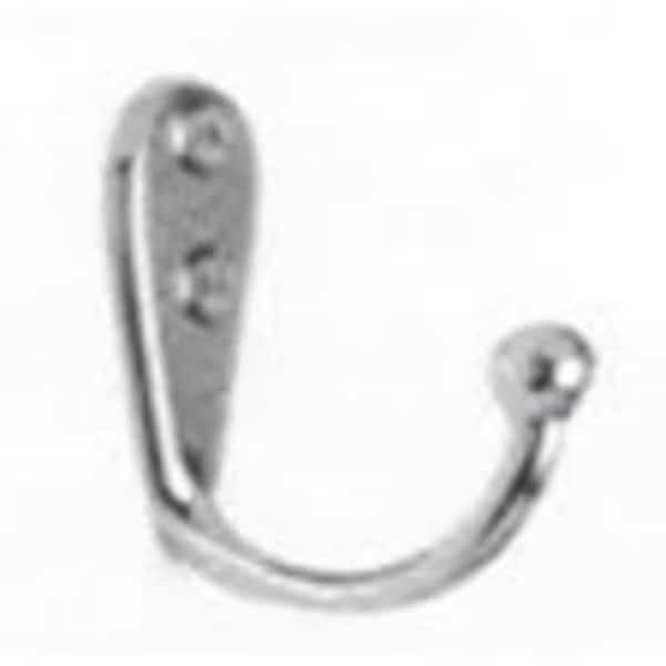 Decorative Single Coat Hook Bright Chrome
