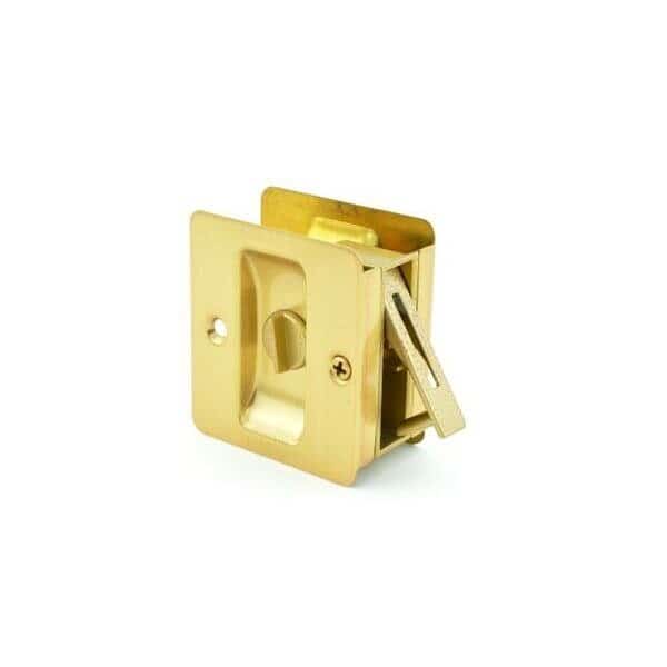 Privacy Pocket Door Lock Square Cutout for 1-3/8" Thick Door, TRIMCO, Mfr# 1065.612
