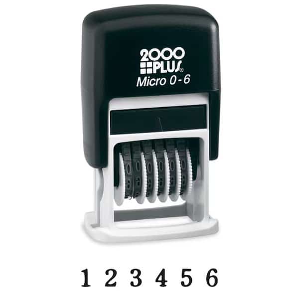 Numberer Stamp, 6 Band, Black Ink