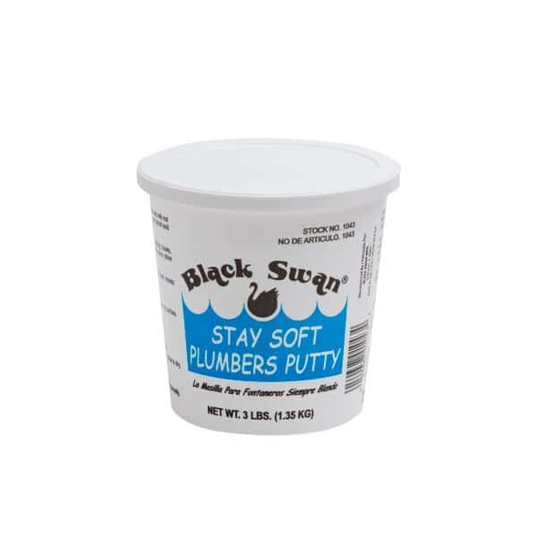 Stay Soft Plumbers Putty - 3 lb., Black Swan, Mfr#: 01043