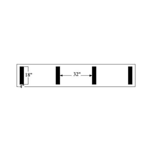 Athletic Stencil, Hash Mark, 1/8"