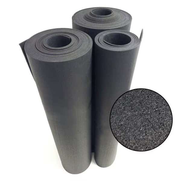 "Recycled Flooring" 1/4 in. x 4 ft. x 5 ft. - Black Rubber Mats