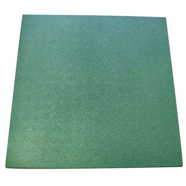 Interlocking Floor Tile, Rubber, 20 in W x 20 in L, 0.75 in Thick, 5 PK