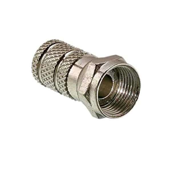 RG6 F Male 1 Pc Twist, On, 75 Ohm, PK10