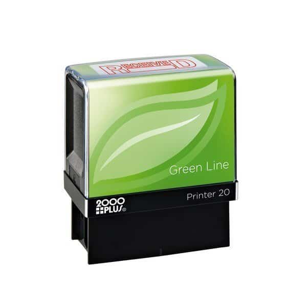 Message Stamp, Recycled, Received, Red Ink