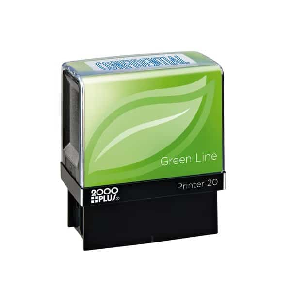 Message Stamp, Recycled, Confidential, Blue